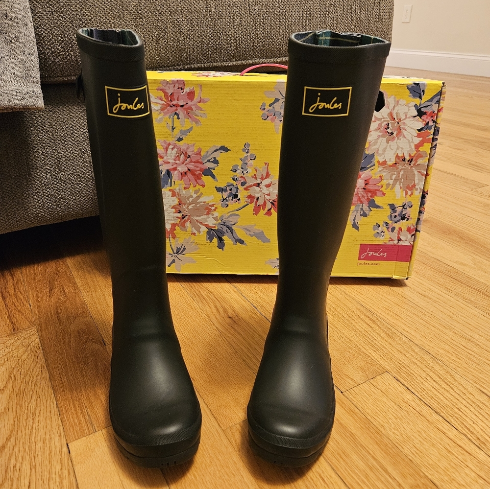Joules Black Rain Boots